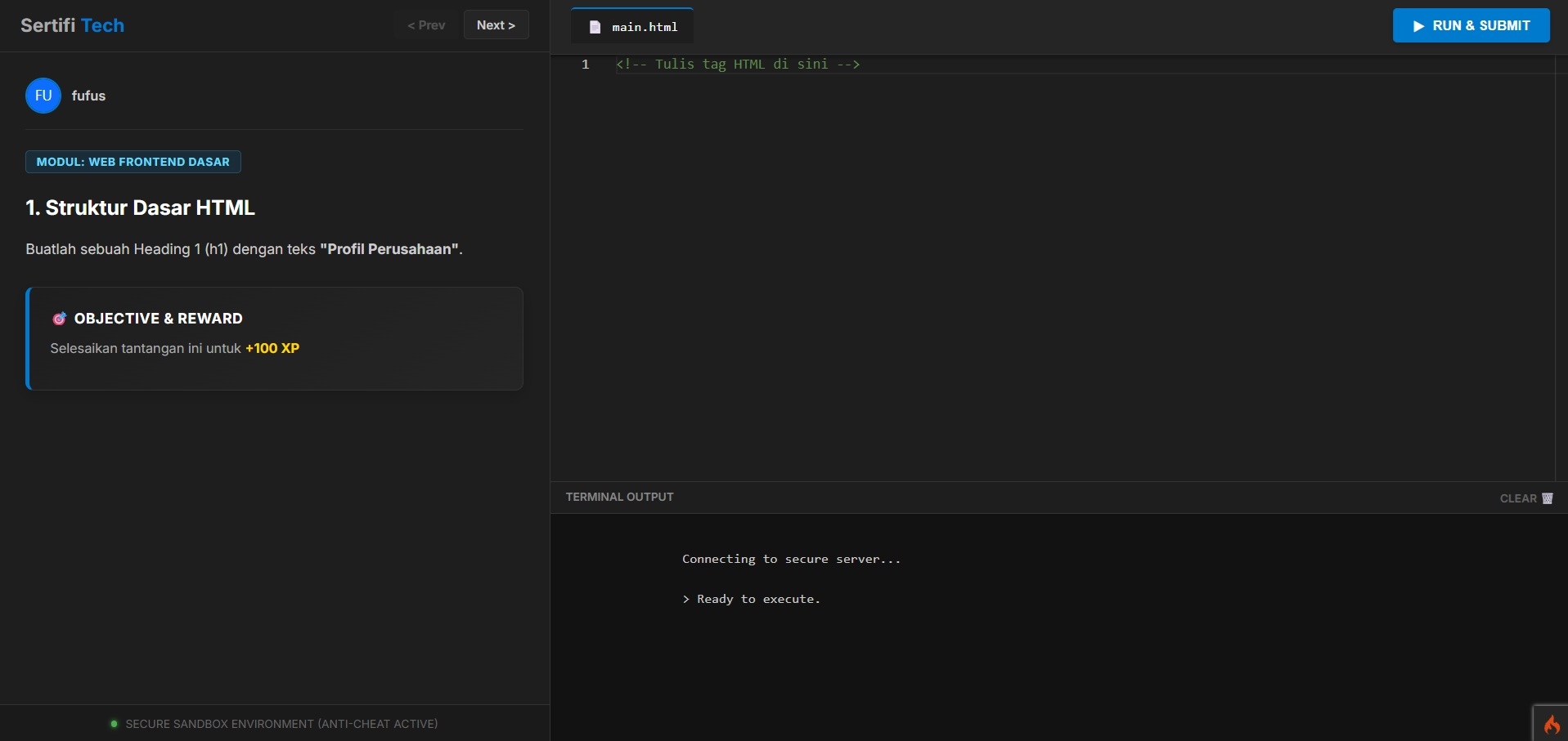 SertifiTech Sandbox UI
